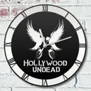 Настенные часы круглые 31 см Бруталити музыка hollywood undead - 2047 цвет черный