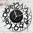 Настенные часы круглые 31 см Бруталити цифры - 552 цвет черный