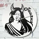 Настенные часы круглые 31 см Бруталити гороскоп - 331 цвет черный