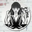 Настенные часы круглые 31 см Бруталити гороскоп - 336 цвет черный