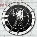 Настенные часы круглые 31 см Бруталити гороскоп знаки зодиака астрология дева - 642 цвет черный
