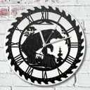 Настенные часы круглые 31 см Бруталити животные - 106 цвет черный