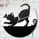 Настенные часы круглые 31 см Бруталити Животные - 354 цвет черный