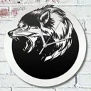 Настенные часы круглые 31 см Бруталити животные - 45 цвет черный