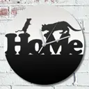 Настенные часы круглые 31 см Бруталити животные - 61 цвет черный