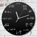 Настенные часы круглые 31 см Бруталити математика - 178 цвет черный
