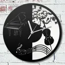 Настенные часы круглые 31 см Бруталити музыка - 216 цвет черный