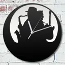 Настенные часы круглые 31 см Бруталити музыка - 217 цвет черный