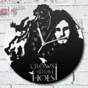 Настенные часы круглые 31 см Бруталити сериалы игра престолов джон сноу - 505 цвет черный