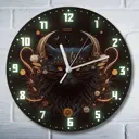 Настенные часы круглые 27 см Бруталити Животные кошка - 8070 цвет черный