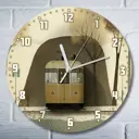 Настенные часы круглые 27 см Бруталити Иллюстрация Пейзаж - 8096 цвет черный