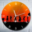 Настенные часы круглые 27 см Бруталити аниме one piece - 7293 цвет черный