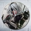 Настенные часы круглые 27 см Бруталити игры nier automata - 10425 цвет черный