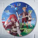 Настенные часы круглые 27 см Бруталити аниме Jobless Reincarnation - 3644 цвет черный