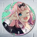 Настенные часы круглые 27 см Бруталити аниме Kaguya-sama Love is War - 3681 цвет черный