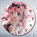 Настенные часы круглые 27 см Бруталити аниме Kaguya-sama Love is War - 3691 цвет черный