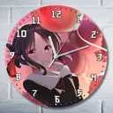 Настенные часы круглые 27 см Бруталити аниме Kaguya-sama Love is War - 3698 цвет черный
