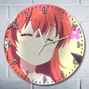 Настенные часы круглые 27 см Бруталити аниме The Demon Girl Next Door - 3579 цвет черный