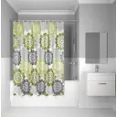 Шторка для ванной комнаты GINI ВН607 180x180см цвет зеленый