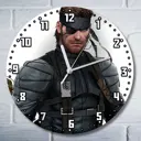 Настенные часы круглые 27 см Бруталити игры Metal Gear Solid Portable Ops - 6486 цвет черный