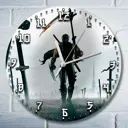 Настенные часы круглые 27 см Бруталити игры Ninja Gaiden 5123 цвет черный