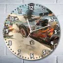 Настенные часы круглые 27 см Бруталити игры Onrush - 6627 цвет черный