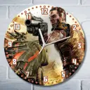 Настенные часы круглые 27 см Бруталити игры Rage - 6310 цвет черный