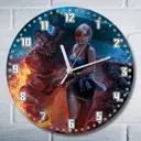 Настенные часы круглые 27 см Бруталити игры Resident Evil 3 - 6401 цвет черный