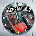 Настенные часы круглые 27 см Бруталити игры Screamride - 4649 цвет черный