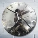Настенные часы круглые 27 см Бруталити игры Tomb Raider - 4546 цвет черный