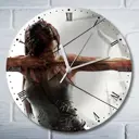Настенные часы круглые 27 см Бруталити игры Tomb Raider - 4549 цвет черный
