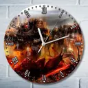 Настенные часы круглые 27 см Бруталити игры Warhammer Battle March 4759 цвет черный