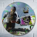 Настенные часы круглые 27 см Бруталити Игры Watch Dogs 2 - 6054 цвет черный