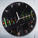 Настенные часы круглые 27 см Бруталити музыка - 2076 цвет черный