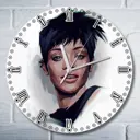 Настенные часы круглые 27 см Бруталити музыка - 1144 цвет черный