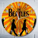 Настенные часы круглые 27 см Бруталити музыка The Beatles - 3707 цвет черный