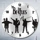 Настенные часы круглые 27 см Бруталити музыка The Beatles - 3711 цвет черный