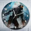 Настенные часы круглые 27 см Бруталити сериалы Halo - 3958 цвет черный