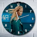 Настенные часы круглые 27 см Бруталити сериалы Killing Eve - 4019 цвет черный