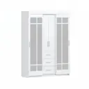 Шкаф-купе Мк Стиль 218x159.60x54.10 см 4 полки ЛДСП цвет белый