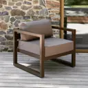 Кресло садовое Greenween Capri 75 см x 75 см x 77 см алюминий и ткани коричневый