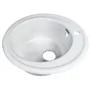 Мойка для кухни врезная Granicom G-009 47x47 см круглая глубина чаши 19.5 см круглая искусственный камень цвет жасм круглаяин