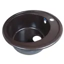 Мойка для кухни врезная Granicom G-001 50.2x50.2 см круглая глубина чаши 20.5 см круглая искусственный камень цвет шоколад