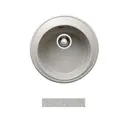 Мойка для кухни врезная Granicom G-009 47x47 см круглая глубина чаши 19.5 см круглая искусственный камень цвет серебристый