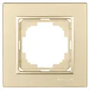 Рамка для розеток и выключателей Nilson Alegra metallic 1 пост цвет золото