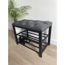 Обувница Chiwoodo с мягким сиденьем 60x48x35 см 2 полки металл цвет серый/черный