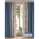 Комплект штор на ленте At Home Лирмелс 150x260 см блэкаут цвет бежевый/коричневый/голубой AA950810-260