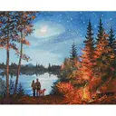 Алмазная мозаика Шёпот костра 50x40 см