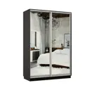 Шкаф-купе Би-Мебель 220x100x60 см 1 полка ЛДСП цвет коричневый