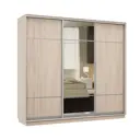 Шкаф-купе Би-Мебель 240x210x60 см 3 полки ЛДСП цвет белый